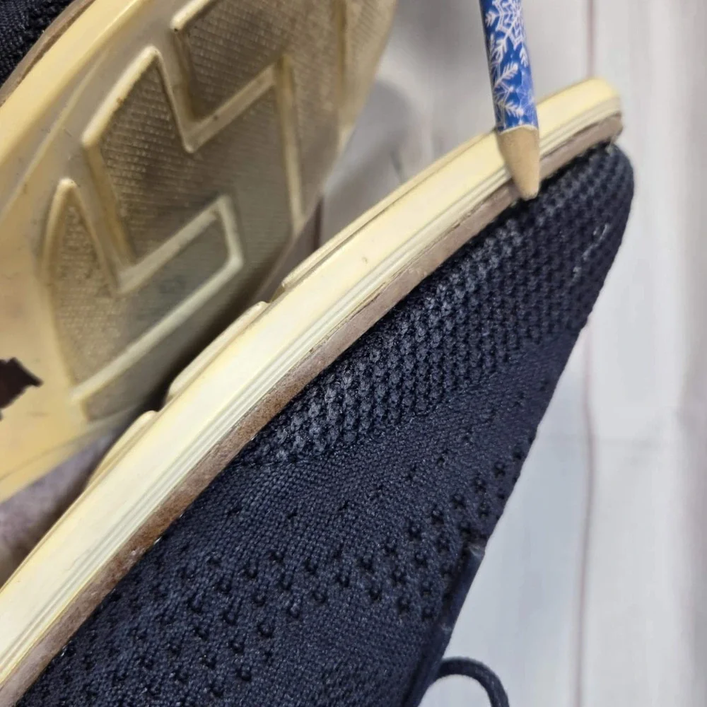 B.‎ Blass Knit Oxford Shoes Memory Foam - Casual Lace Up Navy - Mens Size 9